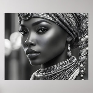 Beautiful African woman Poster