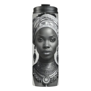 Beautiful African woman Thermal Tumbler