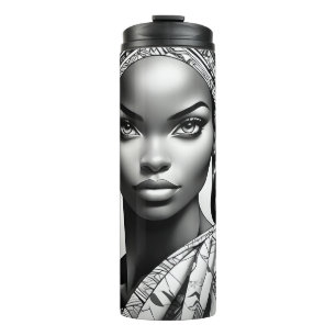 Beautiful African woman Thermal Tumbler