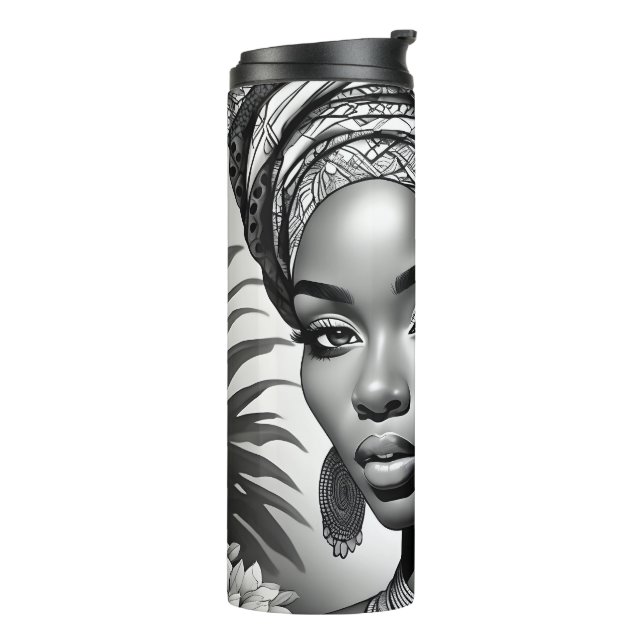 Beautiful African woman Thermal Tumbler (Rotated Left)