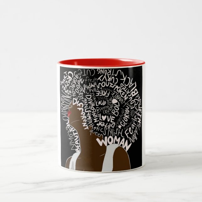 Beautiful Afro Two-Tone Coffee Mug (Center)