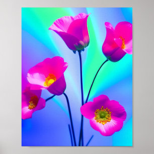 Beautiful ai floral watercolor poster