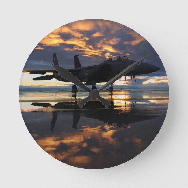 Beautiful Aircraft Round Clock (Front)