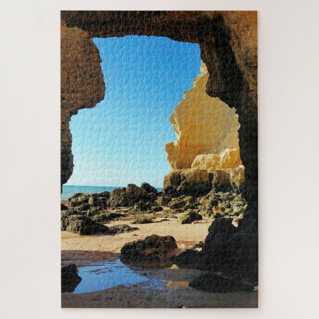 Beautiful Algarve Beach with Cave Jigsaw Puzzle (Vertical)