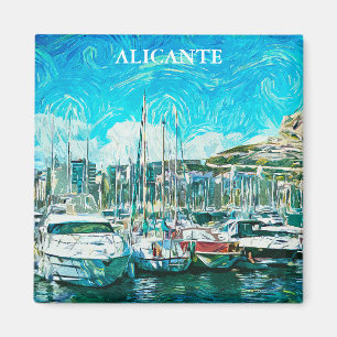 Beautiful Alicante Spain Coastal View Magnet