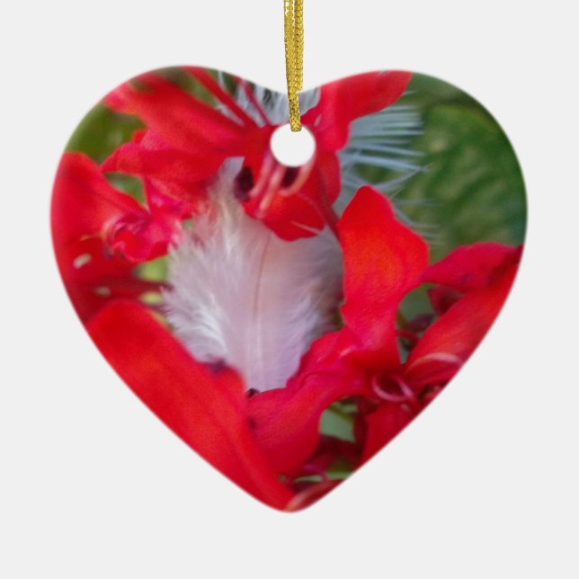 Beautiful Alien Crimson.jpg Ceramic Tree Decoration (Front)