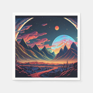  Beautiful Alien planet Napkin