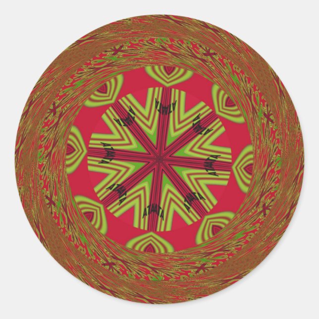Beautiful Amazing Africa can Traditional Design Classic Round Sticker (Front)