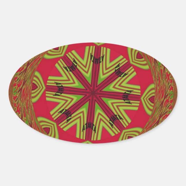 Beautiful Amazing Africa can Traditional Design Oval Sticker (Front)