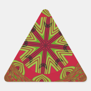 Beautiful Amazing Africa can Traditional Design Triangle Sticker