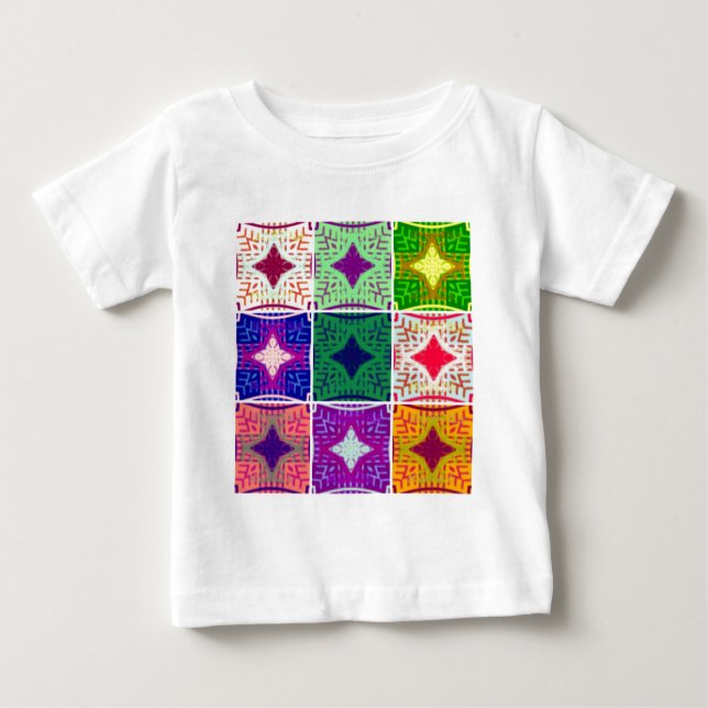 Beautiful Amazing African Chequered  Print pattern Baby T-Shirt (Front)