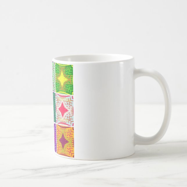 Beautiful Amazing African Chequered  Print pattern Coffee Mug (Right)