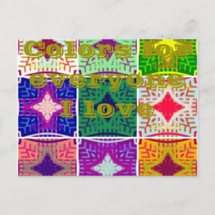 Beautiful Amazing African Chequered Print pattern Postcard