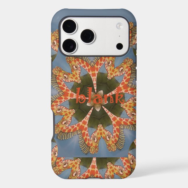 Beautiful amazing African colourful Giraffe blank (Back)
