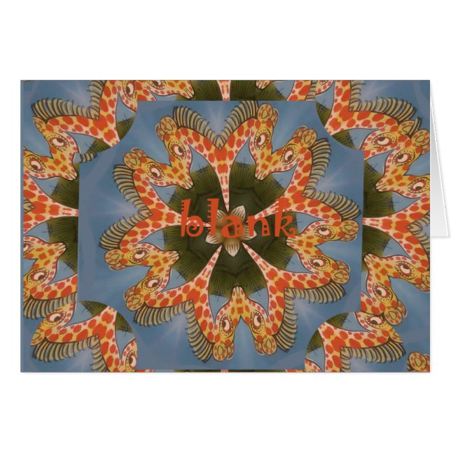 Beautiful amazing African colourful Giraffe blank (Front Horizontal)