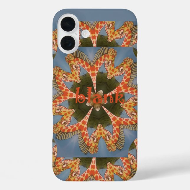 Beautiful amazing African colourful Giraffe blank Case-Mate iPhone Case (Back)