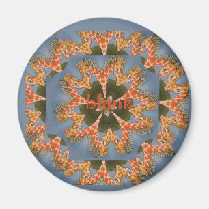 Beautiful amazing African colourful Giraffe blank Magnet