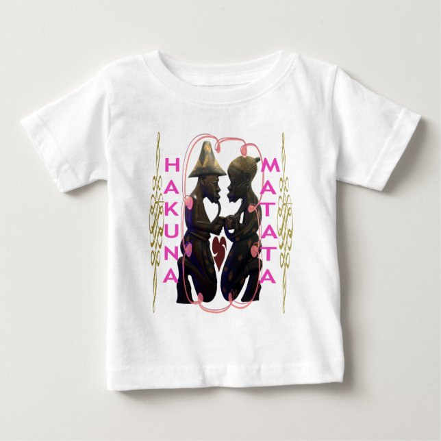 Beautiful  Amazing African Couple: A Romantic Art Baby T-Shirt (Front)