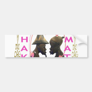 Beautiful Amazing African Couple: A Romantic Art Bumper Sticker