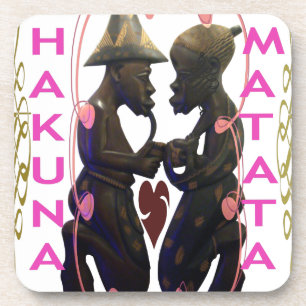 Beautiful Amazing African Couple: A Romantic Art Coaster