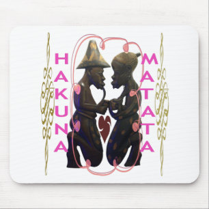 Beautiful Amazing African Couple: A Romantic Art Mouse Pad