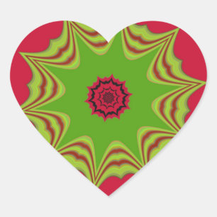 Beautiful amazing  African ethnic tribal red  Art Heart Sticker