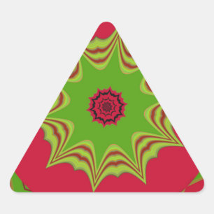 Beautiful amazing  African ethnic tribal red  Art Triangle Sticker