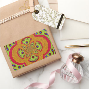  Beautiful amazing African Mandala Pattern Design Rectangular Sticker