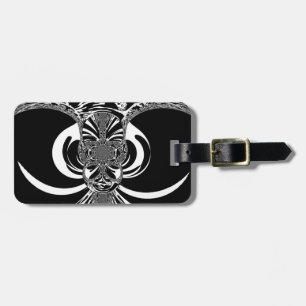 Beautiful amazing African white black Print art Luggage Tag