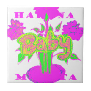 Beautiful Amazing Baby Pink Inspirational Floral Ceramic Tile