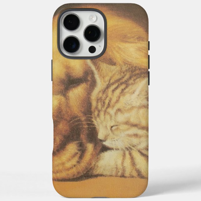 Beautiful Amazing Cat and Dog Cuddling Art Print Case-Mate iPhone Case (Back)