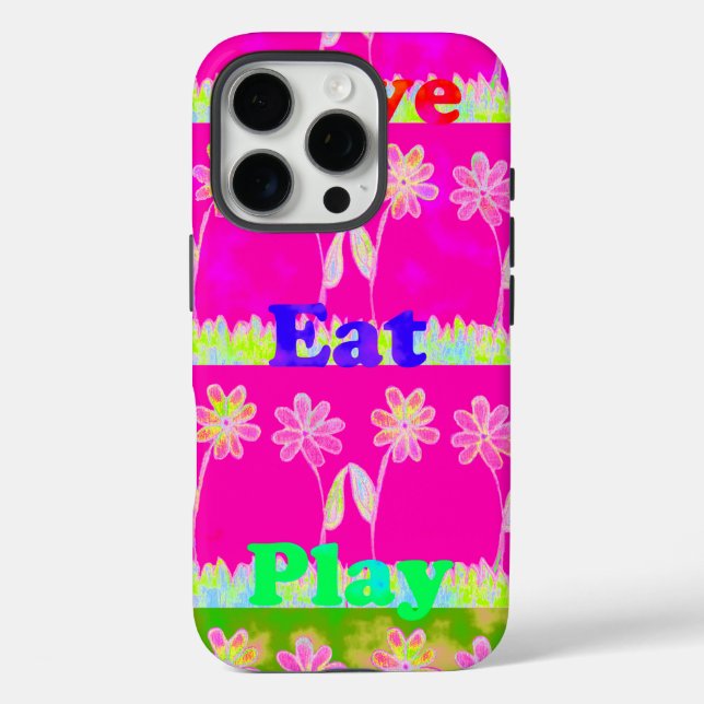 Beautiful amazing colourful Flora text quote desig Case-Mate iPhone Case (Back)
