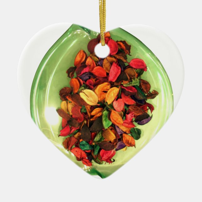 Beautiful amazing colourful rose design ceramic ornament (Front)