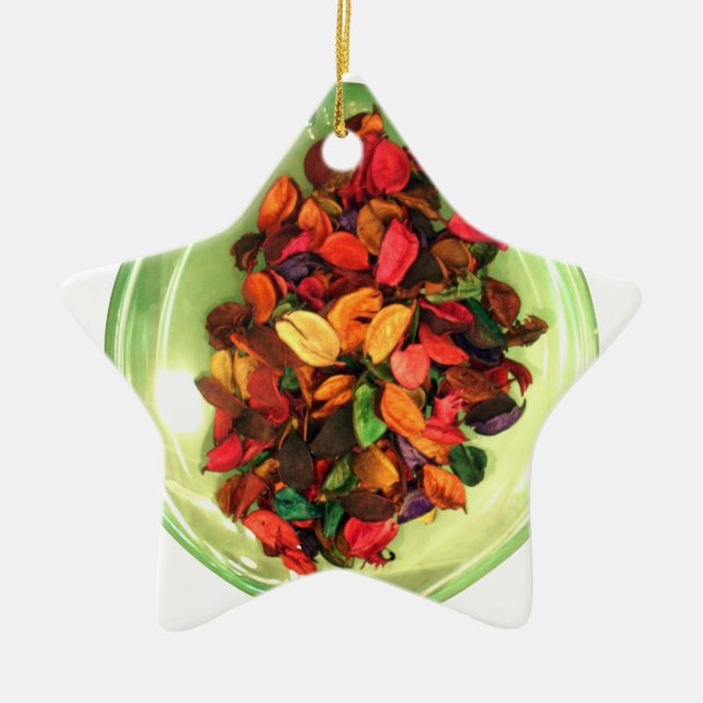 Beautiful amazing colourful rose design ceramic ornament (Front)