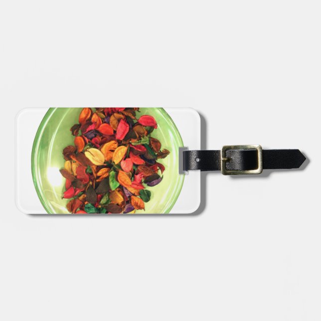 Beautiful amazing colourful rose design luggage tag (Front Horizontal)