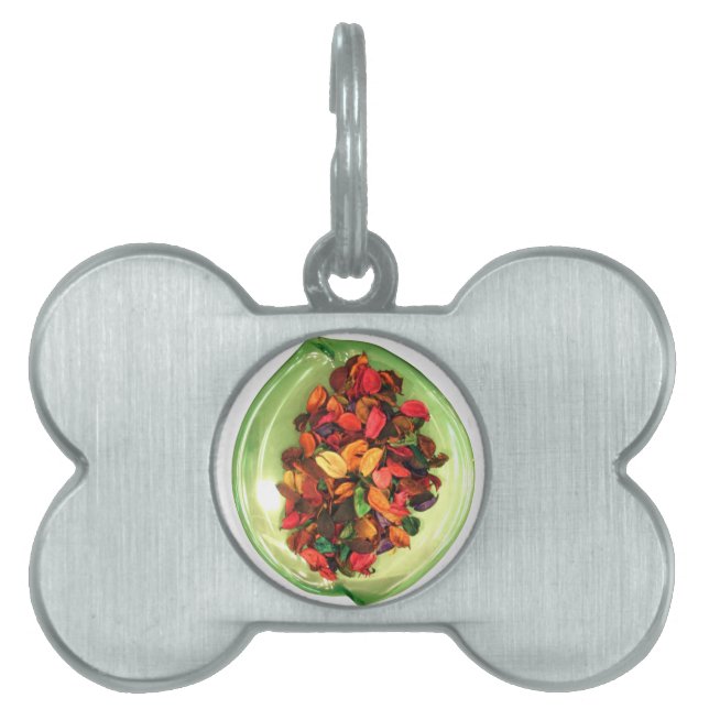 Beautiful amazing colourful rose design pet tag (Front)