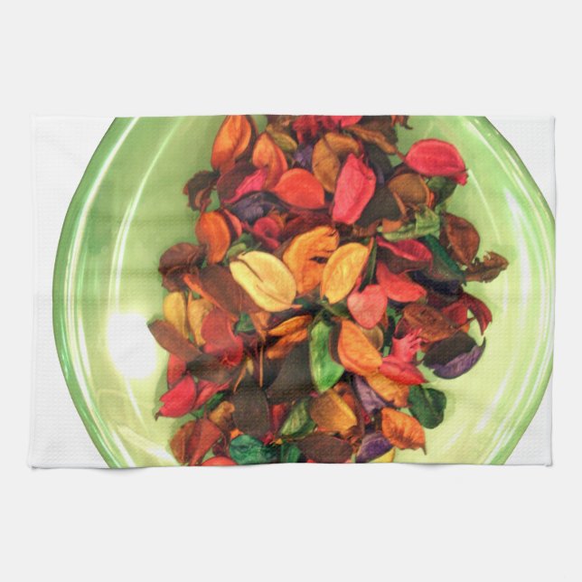 Beautiful amazing colourful rose design tea towel (Horizontal)