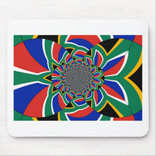 Beautiful amazing colourful South Africa flag art Mouse Pad