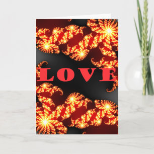Beautiful amazing colourful universe Love text Card