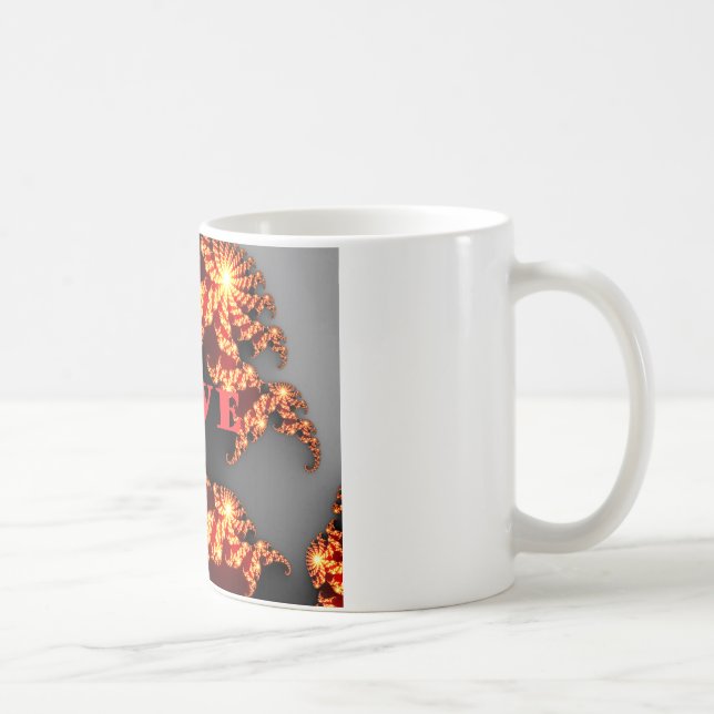 Beautiful amazing  colourful  universe Love text  Coffee Mug (Right)