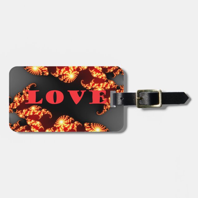 Beautiful amazing  colourful  universe Love text  Luggage Tag (Front Horizontal)