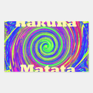 Beautiful Amazing Colourful  Whirl Vector Geometri Rectangular Sticker