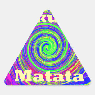 Beautiful Amazing Colourful  Whirl Vector Geometri Triangle Sticker