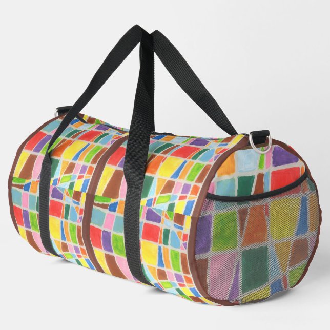 Beautiful Amazing Cool Happy Earth Colours Collage Duffle Bag (Right Corner)