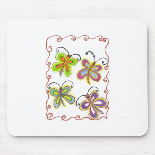 Beautiful amazing Cute Butterfly Art: Perfect Gift Mouse Pad (Front)