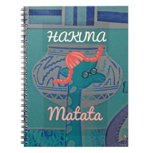 Beautiful amazing cute girly funny giraffe graphic notebook