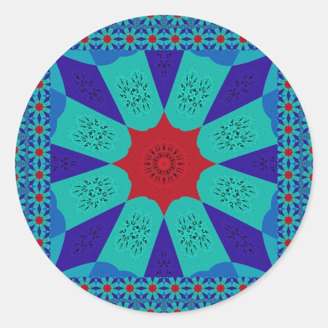 Beautiful Amazing Egyptian  Feminine Design Colour Classic Round Sticker (Front)