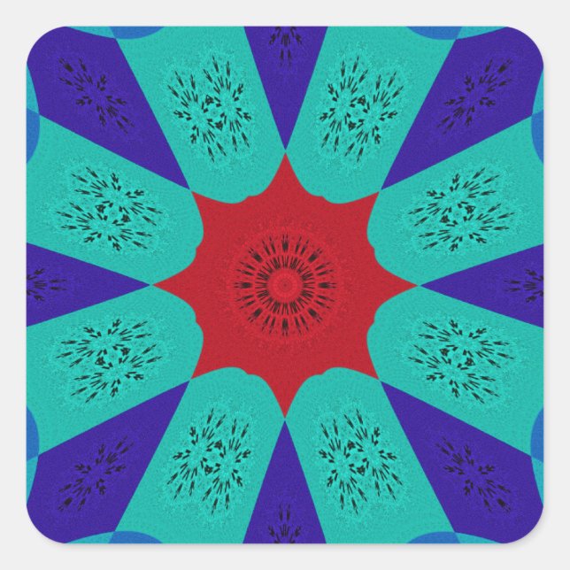 Beautiful Amazing Egyptian  Feminine Design Colour Square Sticker (Front)