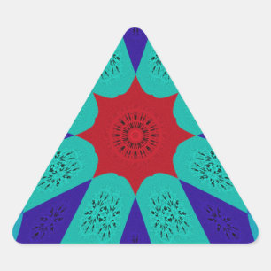 Beautiful Amazing Egyptian  Feminine Design Colour Triangle Sticker