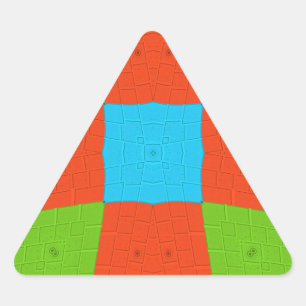 Beautiful amazing European colourful ethnic Vector Triangle Sticker